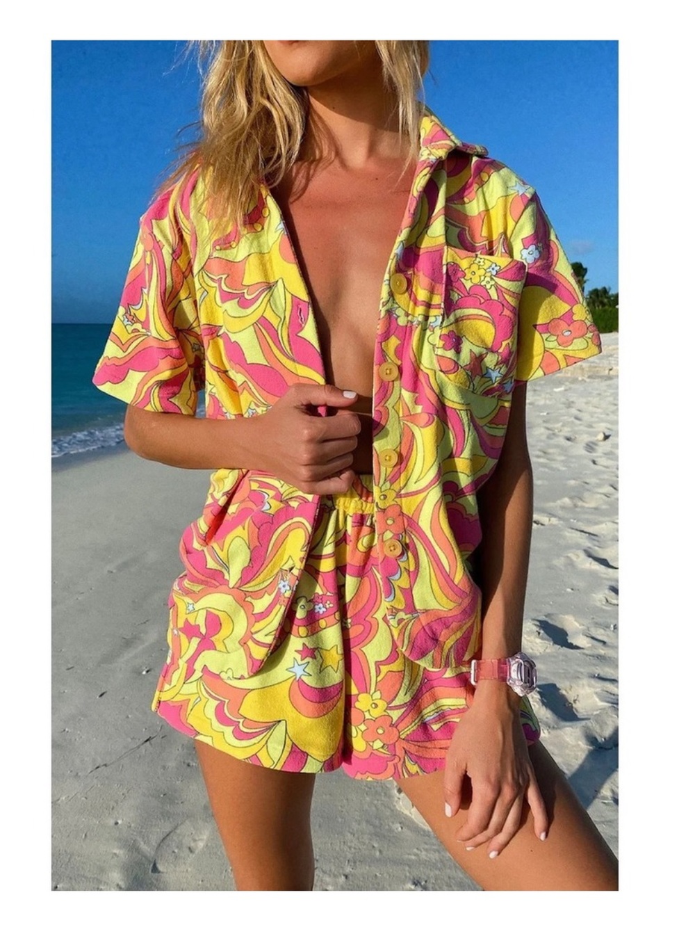 Frankie's Bikinis retro swim cover up